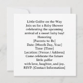 Golf It’s a Boy Baby Shower Paper Plates  招待状 (裏面)