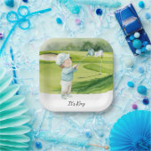 Golf It's Boy for Baby Shower ペーパープレート (パーティー)