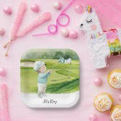 Golf It's Boy for Baby Shower ペーパープレート (パーティー)