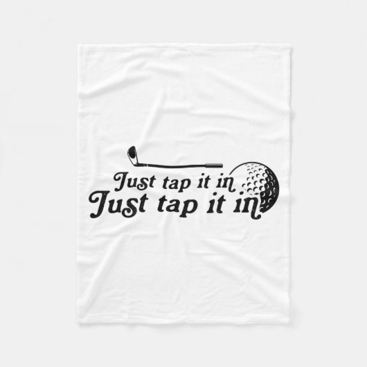 Golf Just Tap It In Funny Golf Player Golfing Srt  フリースブランケット (正面)