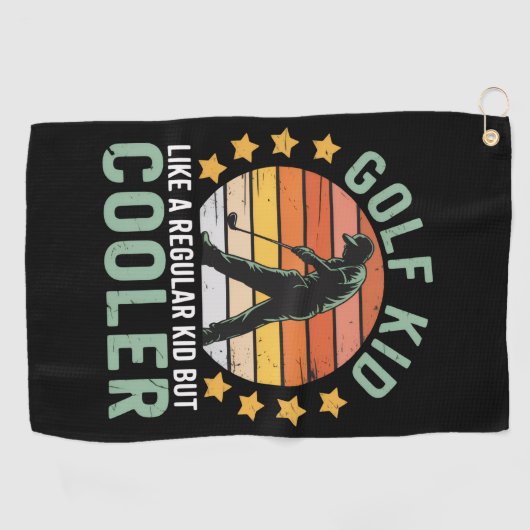 Golf Kids Funny Young Golfer & Golfing Lover Gift  ゴルフタオル (横)