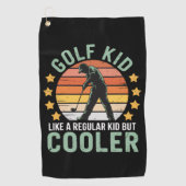 Golf Kids Funny Young Golfer & Golfing Lover Gift  ゴルフタオル (正面)