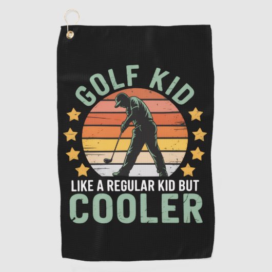 Golf Kids Funny Young Golfer & Golfing Lover Gift  ゴルフタオル (正面)