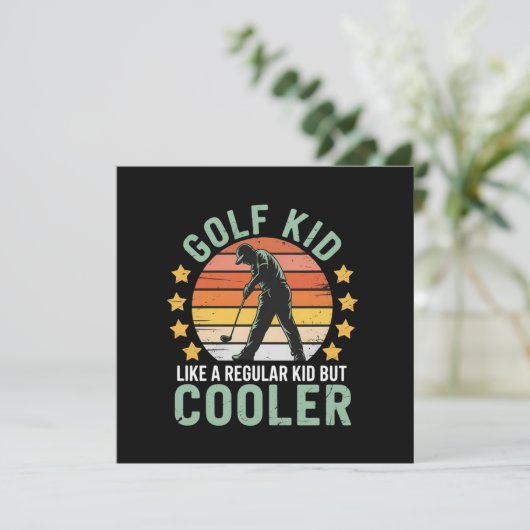 Golf Kids Funny Young Golfer & Golfing Lover Gift  招待状 (スタンド正面)
