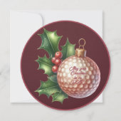 Golf Lady Buddy Christmas Greeting Card シーズンカード (正面)