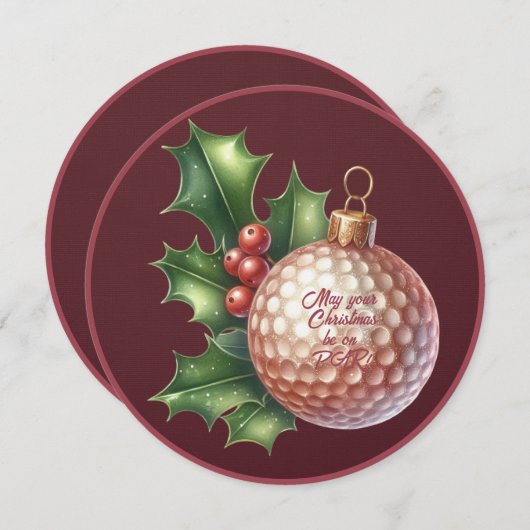 Golf Lady Buddy Christmas Greeting Card シーズンカード (正面/裏面)