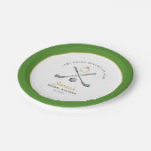 Golf "Last swing Before the ring" Bridal Shower  ペーパープレート (アングル)