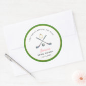 Golf "Last swing Before the ring" Bridal Shower  ラウンドシール (封筒)