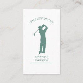 Golf Lehrer Grau Grün 名刺