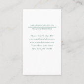 Golf Lehrer Grau Grün 名刺 (裏面)