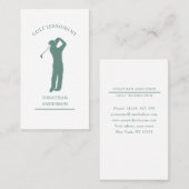 Golf Lehrer Grau Grün 名刺 (正面/裏面)