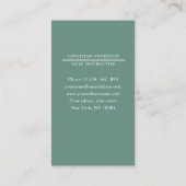 Golf Lehrer  Grau-Grün Weiß 名刺 (裏面)