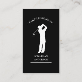 Golf Lehrer  Schwarz Weiß 名刺