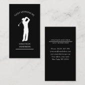 Golf Lehrer  Schwarz Weiß 名刺 (正面/裏面)