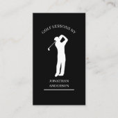 Golf Lehrer  Schwarz Weiß 名刺 (正面)