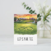 Golf Let’s Par tee 80th Birthday Party ポストカード (スタンド正面)