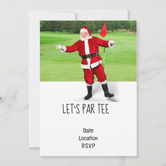 Golf Let’s Par tee Christmas party for Golfer 招待状 (正面)