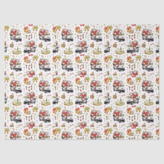 Golf “Let’s Par-Tee” Christmas Party Pattern 薄葉紙 (正面)