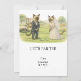 Golf Let’s Par tee for cat lovers WEDDING 招待状
