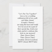 Golf Let’s Par tee for cat lovers WEDDING 招待状 (裏面)