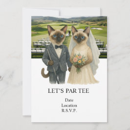 Golf Let’s Par tee for cat lovers WEDDING 招待状