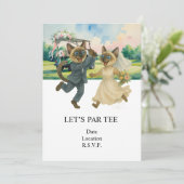 Golf Let’s Par tee for cat lovers WEDDING 招待状 (スタンド正面)