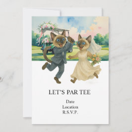 Golf Let’s Par tee for cat lovers WEDDING 招待状