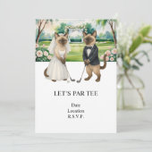 Golf Let’s Par tee for cat lovers WEDDING 招待状 (スタンド正面)