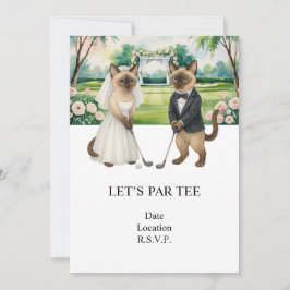 Golf Let’s Par tee for cat lovers WEDDING 招待状
