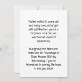 Golf Let’s Par tee for Christmas  招待状 (裏面)