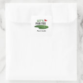Golf Let’s Par Tee Napkins | Golf Bachelor Party スクエアシール (バッグ)