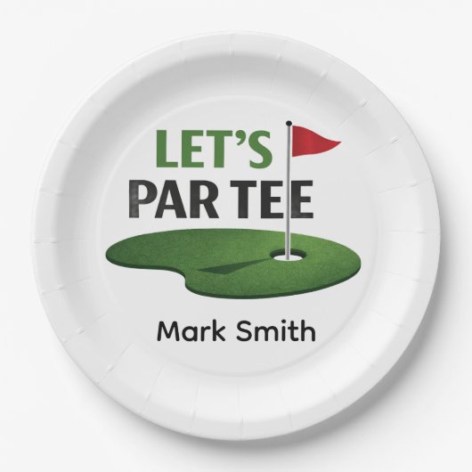 Golf Let’s Par Tee Napkins | Golf Bachelor Party  ペーパープレート (正面)