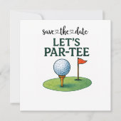Golf Let’s Par-Tee Party Golf Theme  セーブザデート (正面)