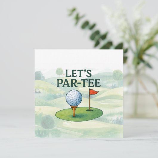 Golf Let’s Par-Tee Party Golf Theme  招待状 (スタンド正面)