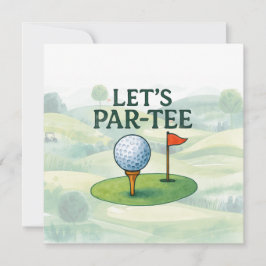 Golf Let’s Par-Tee Party Golf Theme  招待状
