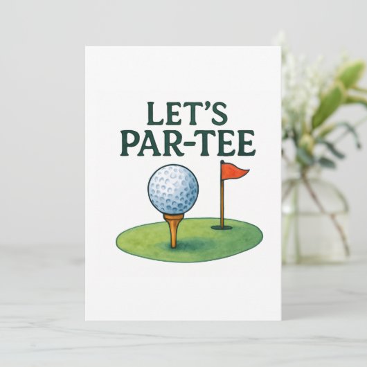 Golf Let’s Par-Tee Party Golf Theme  招待状 (スタンド正面)