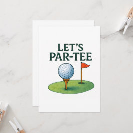 Golf Let’s Par-Tee Party Golf Theme  招待状