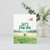 Golf Let’s Par-Tee Party Invitation Postcard  招待状 (スタンド正面)