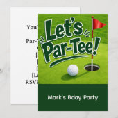 Golf Let’s Par-Tee Party on Putting Green 招待状 (正面/裏面)