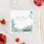 Golf Let's Par-tee Blue Baby Shower スタンダードカクテルナプキン (インサイチュ)
