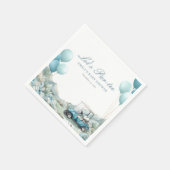 Golf Let's Par-tee Blue Baby Shower スタンダードカクテルナプキン (角)