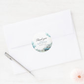 Golf Let's Par-tee Blue Baby Shower ラウンドシール (封筒)