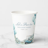 Golf Let's Par-tee Blue Baby Shower 紙コップ (裏面)