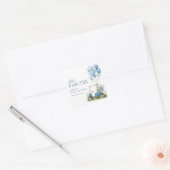 Golf Let's Par-tee Boy Baby Shower スクエアシール (封筒)