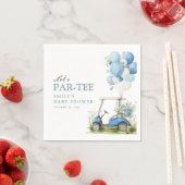 Golf Let's Par-tee Boy Baby Shower スタンダードカクテルナプキン (インサイチュ)