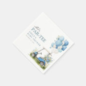 Golf Let's Par-tee Boy Baby Shower スタンダードカクテルナプキン (角)