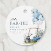 Golf Let's Par-tee Boy Baby Shower フェイバータグ (正面)