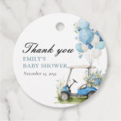 Golf Let's Par-tee Boy Baby Shower フェイバータグ (正面)