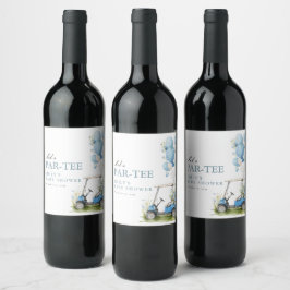 Golf Let's Par-tee Boy Baby Shower ワインラベル