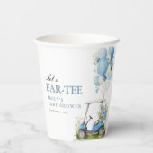 Golf Let's Par-tee Boy Baby Shower 紙コップ (裏面)